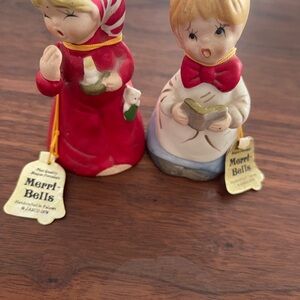 Vintage Merri Bells Jasco 1978 bedtime sleepy girl kitty candle holiday bell